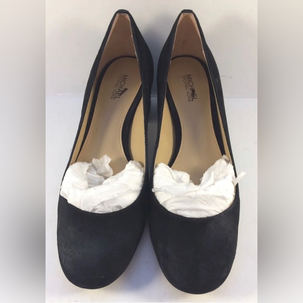 Michael Kors Black Suede Arabella Kitten Pumps Womens Size US 6M